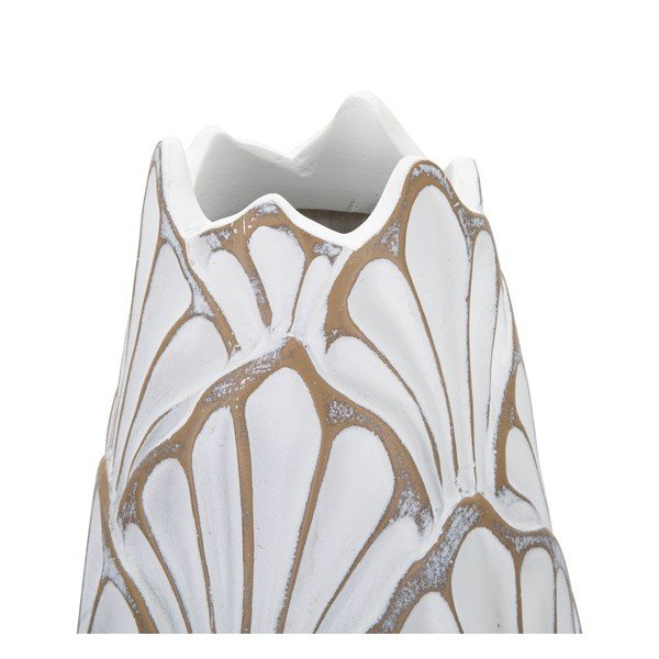 Balta polirezīna augsta vāze 55 cm Panama – Mauro Ferretti-image-2