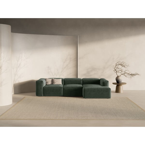 Zaļš stūra dīvāns (ar labo stūri/ar zvilni) Bergamo – Cosmopolitan Design-image-1