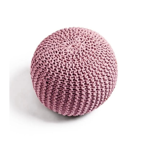 Rozā pufs no trikotāžas Jagger – Bonami Essentials-image-1