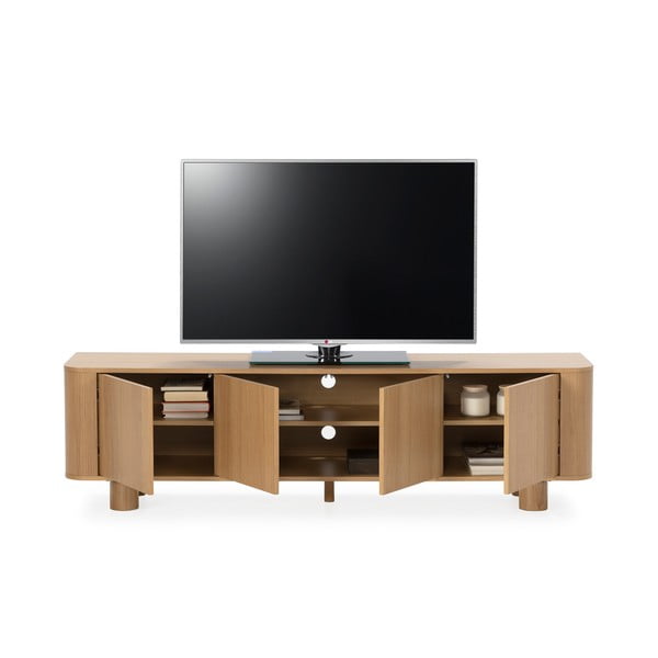 Dabīga toņa TV galdiņš ar ozolkoka imitāciju 180x50,5x40 cm Padoc – MOME-image-2