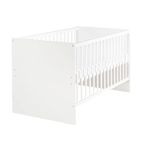 Balta bērnu gultiņa ar regulējamu augstumu 70x140 cm Anton – Roba
