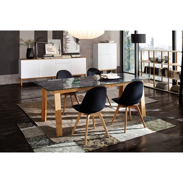 Balta kumode ar ozolkoka kājām Tenzo Patch, 92 x 138 cm-image-4