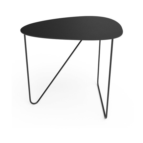 Melns metāla žurnālgaldiņš 44x50 cm Curve L Bull – LIND DNA