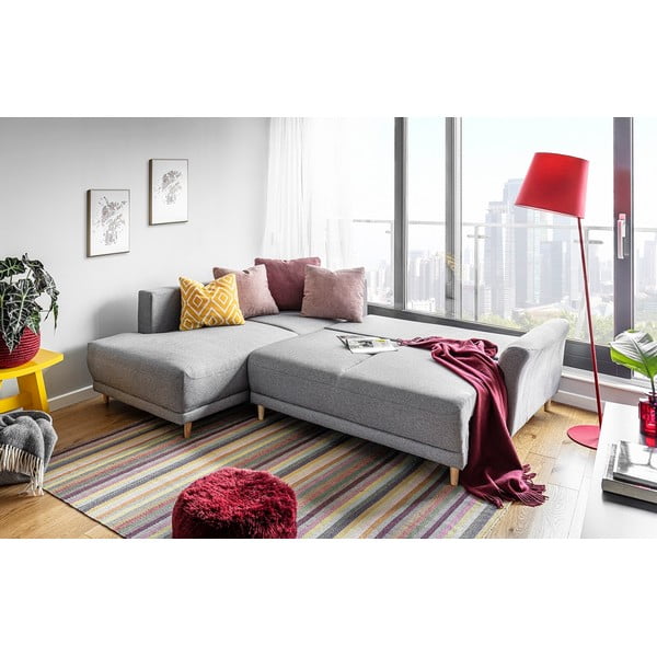 Gaiši pelēks stūra dīvāns Miuform Lovely Annie, kreisais stūris-image-3