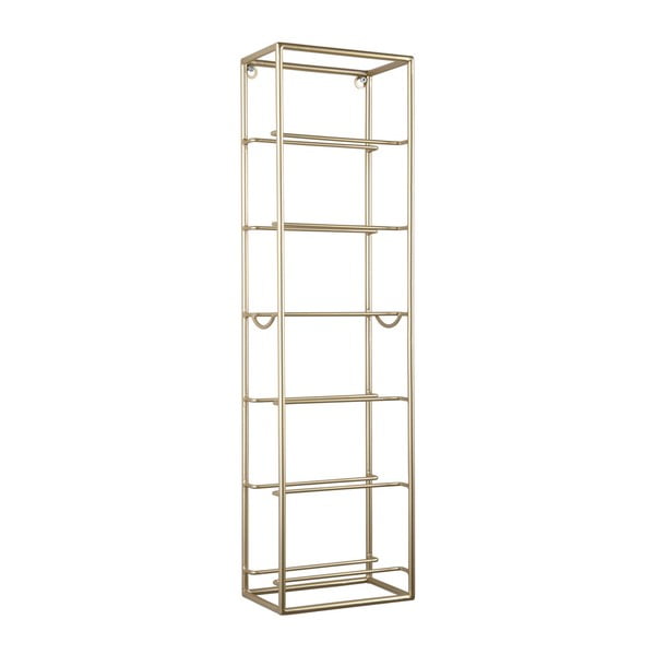 Zelta krāsas sienas metāla vīna plaukts pudeļu skaits 6  Single  – PT LIVING-image-3