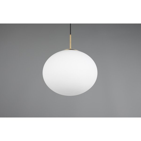 Balta/zelta krāsas piekaramā lampa ar stikla abažūru ø 30 cm Fomento – Trio-image-3
