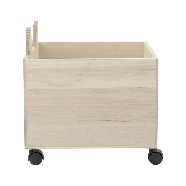 Bloomingville Storage Bear Koka rotaļlietu glabāšanas kaste uz riteņiem-image-2