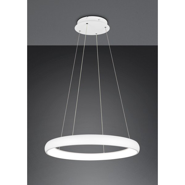 Balta LED piekaramā lampa ar regulējamu spilgtumu un metāla abažūru ø 75 cm Cardona – Trio-image-2