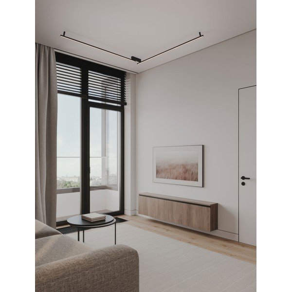 Matēti melna alumīnija LED griestu lampa ar regulējamu spilgtumu 4x309 cm Briana – Nova Luce-image-1