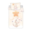 Dzeltena kokvilnas bērnu gultas veļa 100x135 cm Bunny "Star" – Jerry Fabrics