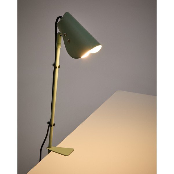 Zaļa metāla galda lampa ar klipsi (augstums 51 cm) Jula – Kave Home-image-1