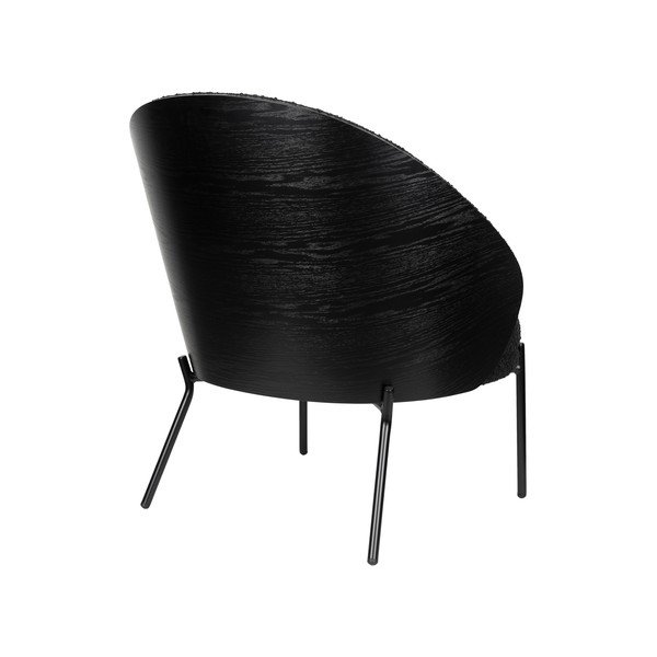 Melns atpūtas krēsls no buklē auduma Rodin – Dutchbone-image-4