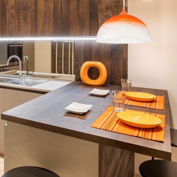 Oranža piekaramā lampa ø 30 cm Sfera – LAMKUR-image-1