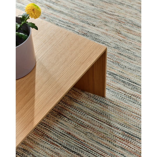 Gaiša dabīga toņa žurnālgaldiņš ar ozolkoka imitāciju 70x140 cm Litto – Kave Home-image-3