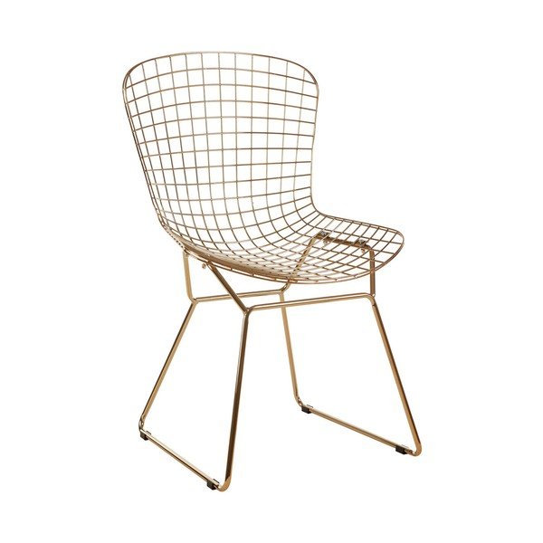 Zelta krāsas metāla pusdienu krēsls District – Premier Housewares
