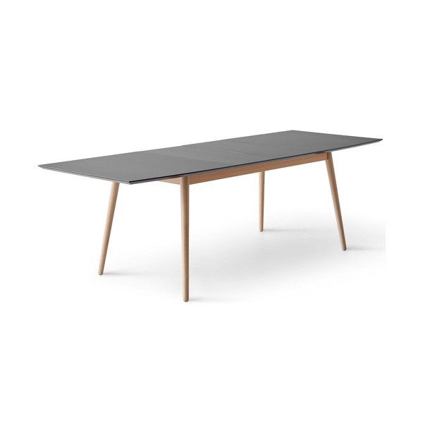 Antracīta pelēks/dabīga toņa izvelkams ēdamgalds 90x165 cm Meza – Hammel Furniture-image-3