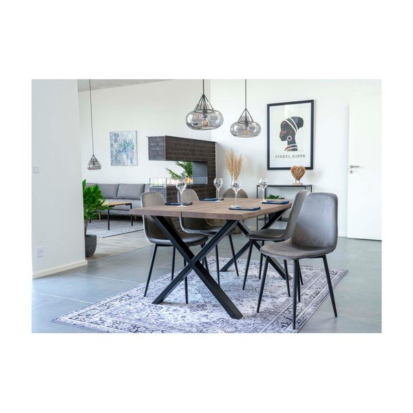 Ēdamgalds ar masīvkoka virsmu House Nordic Toulon Smoked, 140 x 95 cm-image-4