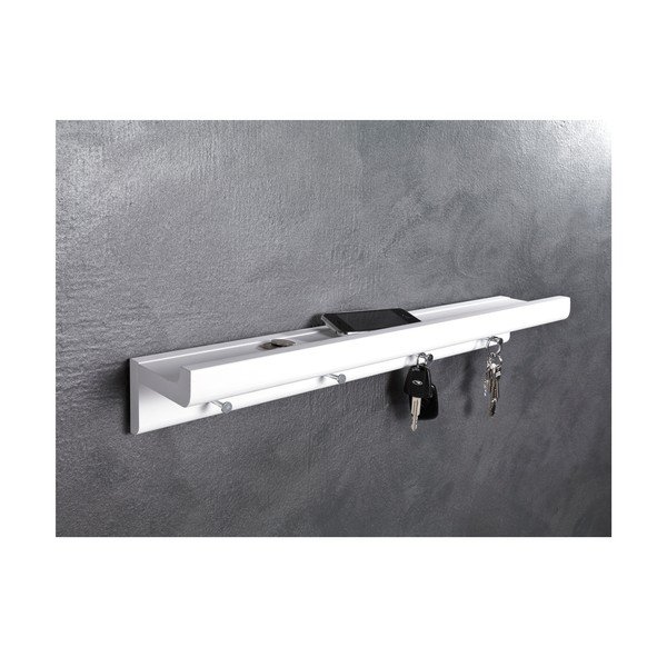 Balts egles masīvkoka sienas pakaramais ar plauktu Trays – Tomasucci-image-3