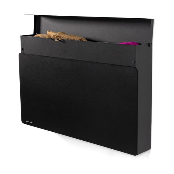 Melns metāla atverams/piekarināms apavu plaukts 78x48x13 cm Luigi – Spinder Design-image-2