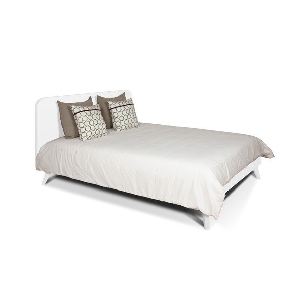 Balta divguļamā gulta ar redelēm 160x200 cm Mara – TemaHome-image-1
