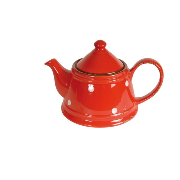 Sarkana keramikas tējkanna Antic Line Tea Red, 480 ml