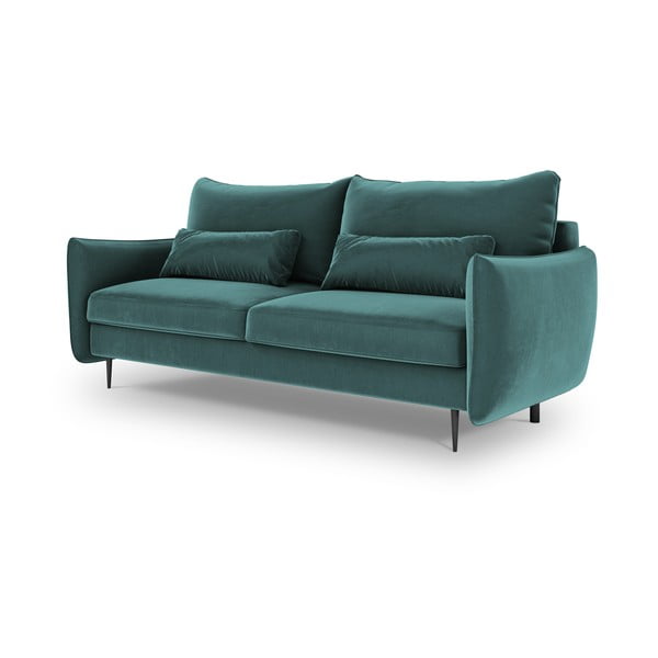 Zaļganzils izvelkamais dīvāns ar veļas kasti Cosmopolitan Design Vermont