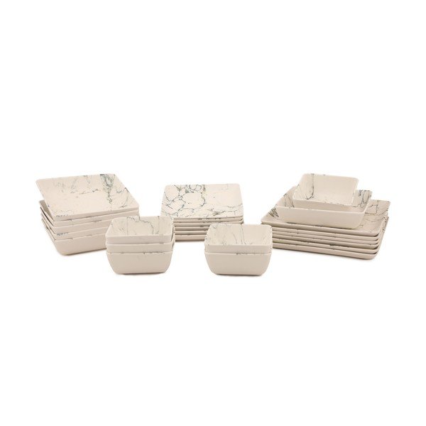 Balts porcelāna trauku komplekts (24 gab.) Kütahya Porselen Marble-image-2