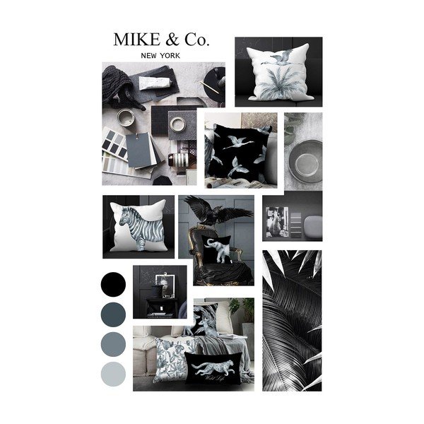 Melni pelēka spilvendrāna Mike & Co. NEW YORK Honey, 30 x 51 cm-image-1