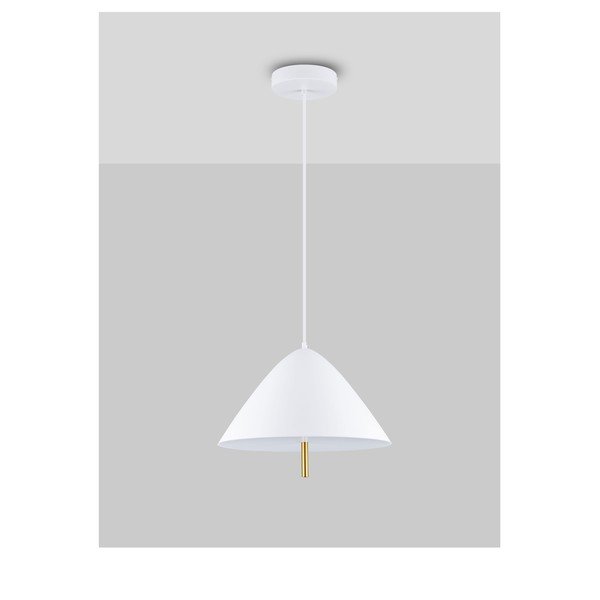 Balta metāla LED piekaramā lampa ar metāla abažūru ø 40 cm Oros – Nova Luce-image-3