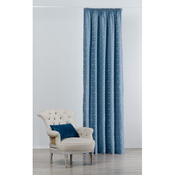 Zils aizkars 140x245 cm Giuseppe – Mendola Fabrics-image-1