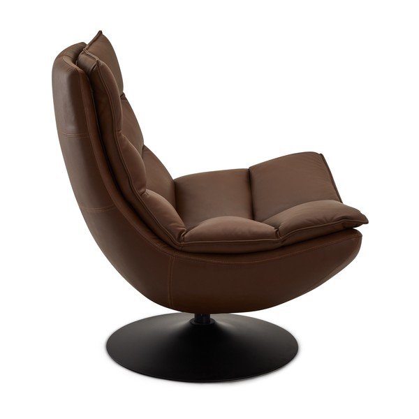 Tumši brūns ādas atpūtas krēsls Miami – Furnhouse-image-3