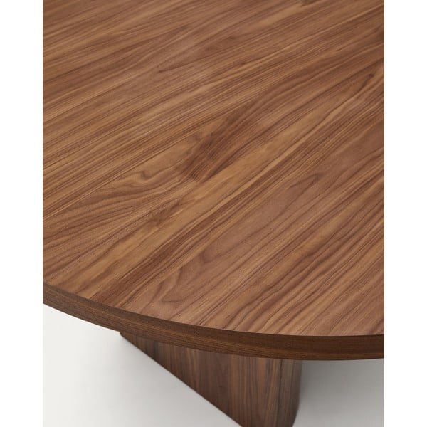 Brūns apaļš ēdamgalds ar riekstkoka imitāciju ø 150 cm Nealy – Kave Home-image-4