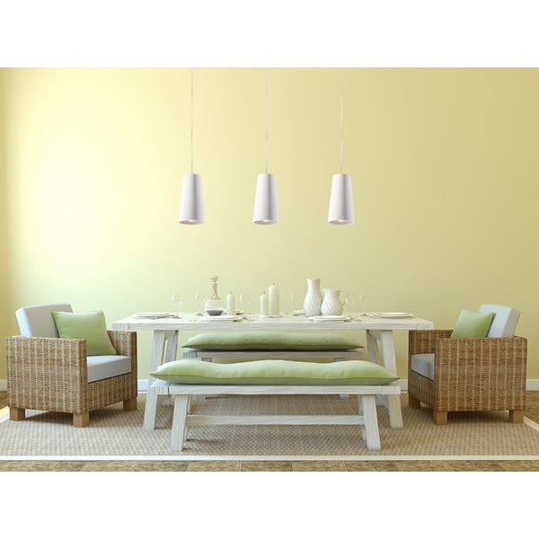 Balta keramikas piekaramā lampa Sollux Armica-image-3