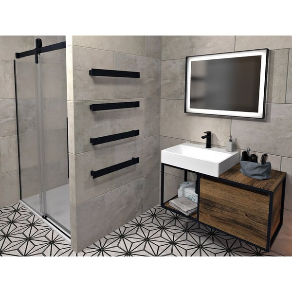 Matēti melns sienas dvieļu turētājs Patron – Sapho-image-1