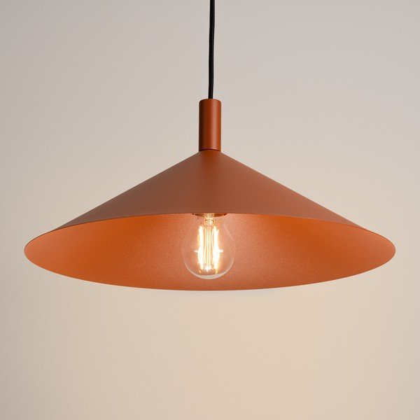 Ķieģeļu sarkana tērauda piekaramā lampa ø 40 cm Zylo – Sollux-image-1