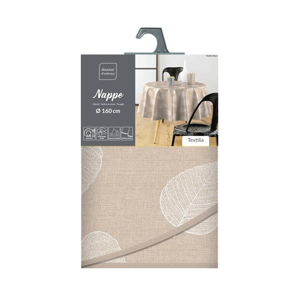 Ar mitru drānu noslaukāms galdauts ø 160 cm Feuillys – douceur d'intérieur-image-4