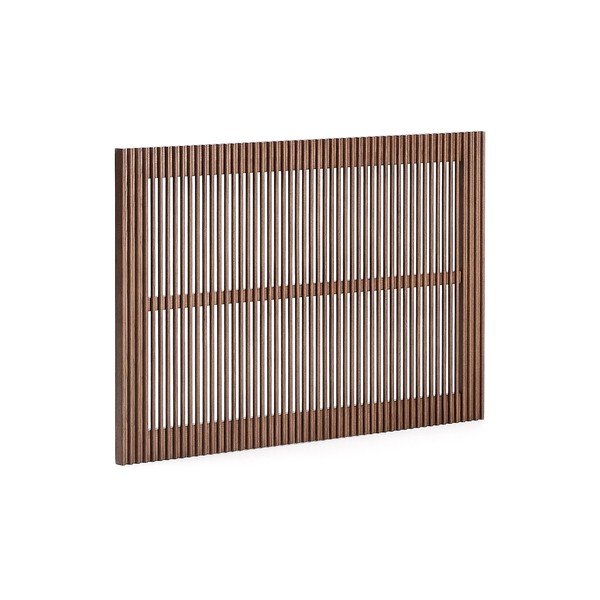 Tumša dabīga toņa oša masīvkoka gultas galvgalis 105x70 cm Beyla – Kave Home