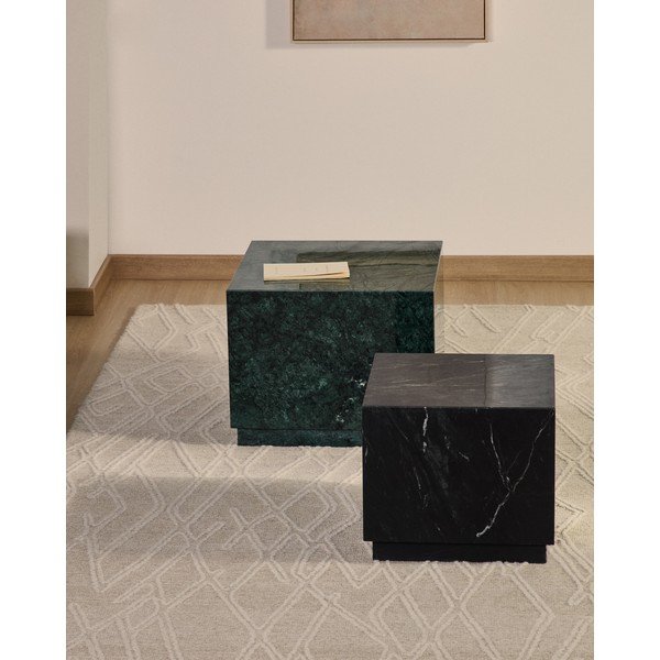 Marmora sānu galdiņš 50x50 cm Sorein – Kave Home-image-1