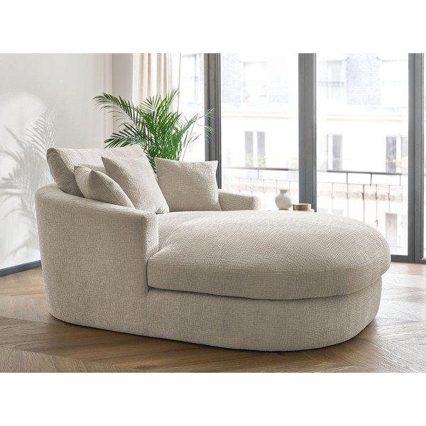 Bēšs atpūtas krēsls no šenila auduma Belem – Bobochic Paris-image-1