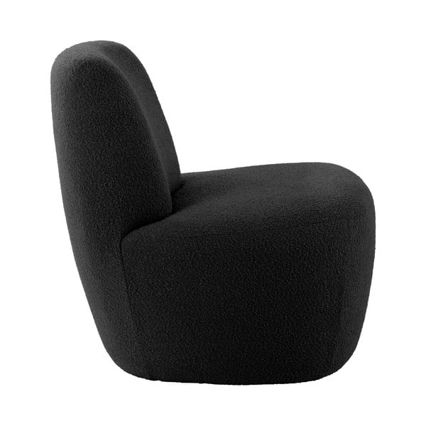 Melns atpūtas krēsls no buklē auduma Ada – Leitmotiv-image-2