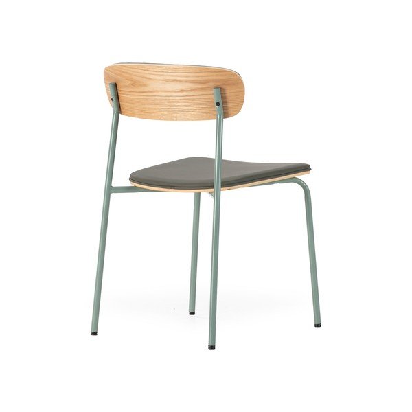 Tumši zaļi polsterēti pusdienu krēsli saliekami vieni uz otra (2 gab.) Saula – Marckeric-image-4