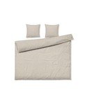 Bēša divguļamā gultas veļa no kokvilnas perkala 200x220 cm Daisy – JUNA