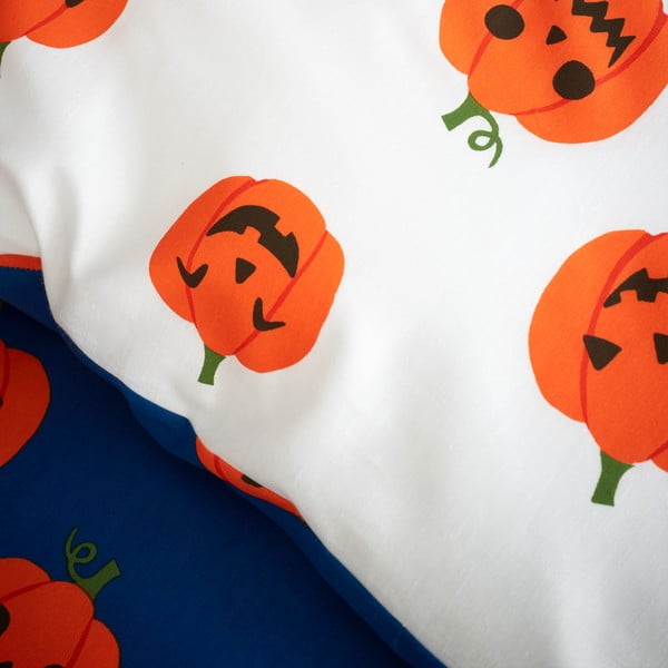Zila/oranža divguļamā gultas veļa 230x220 cm Halloween Pumpkins – Catherine Lansfield-image-4