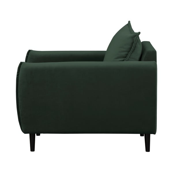 Tumši zaļš samta atpūtas krēsls Juli – Ropez-image-2