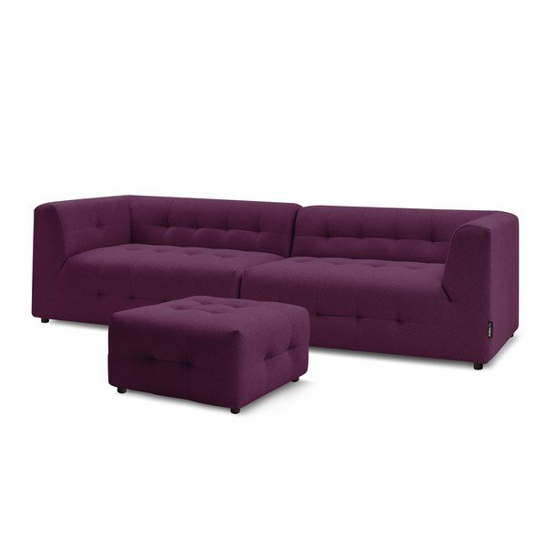 Tumši violets dīvāns 324 cm Kleber – Bobochic Paris-image-3