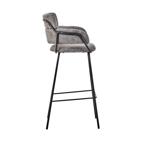 Melns/pelēks polsterēts bāra krēsls Tamzin – Premier Housewares-image-4