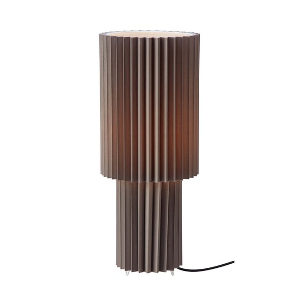 Pelēka galda lampa ar auduma abažūru (augstums 45 cm) Catis – Markslöjd