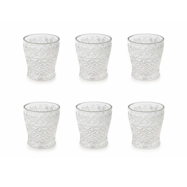 6 glāžu komplekts Villa d'Este Crystal Prisma, 260 ml