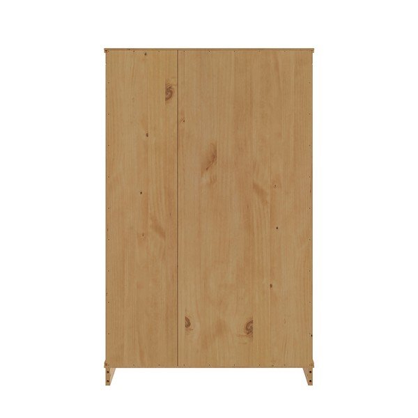 Gaiša dabīga toņa priedes masīvkoka grāmatplaukts 74x118x35 cm Anita – Støraa-image-4