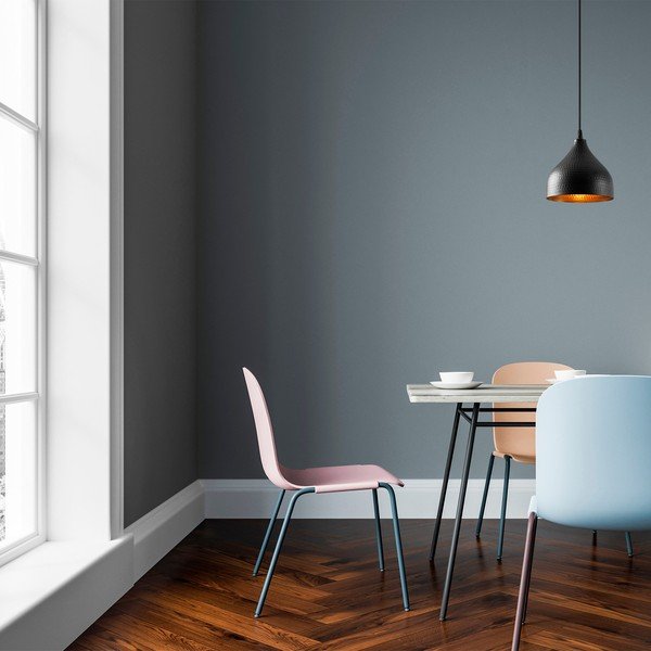 Melna piekaramā lampa ar metāla abažūru ø 18 cm Tattoo – Opviq lights-image-1